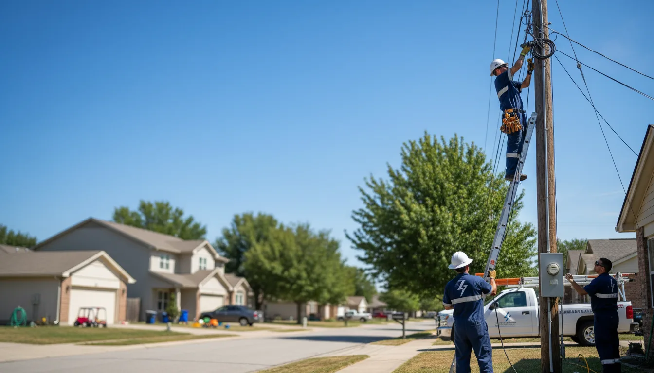 Residential electrician providing installation services in Vera, OK